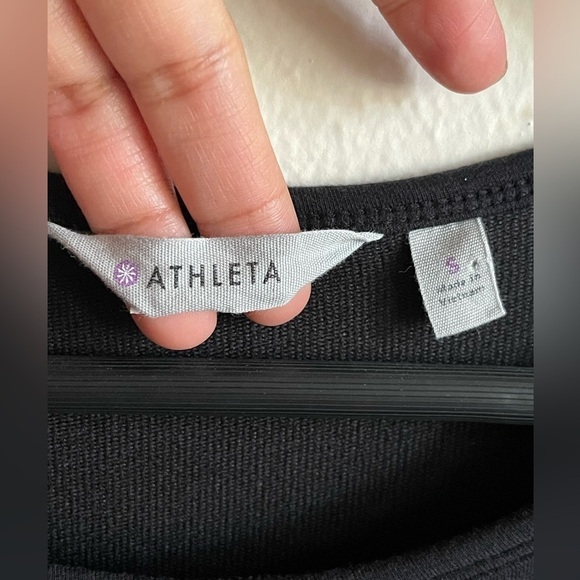Athleta Women’s Omega Dress Long Sleeve Size S Black Grey - Picture 9 of 9